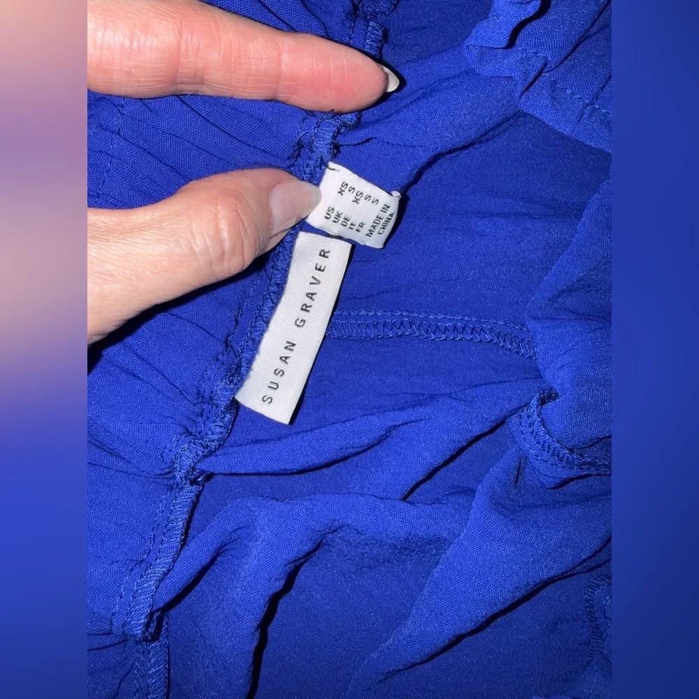 Susan Graver Electric Blue Wide-Leg Pants - Picture 12 of 14